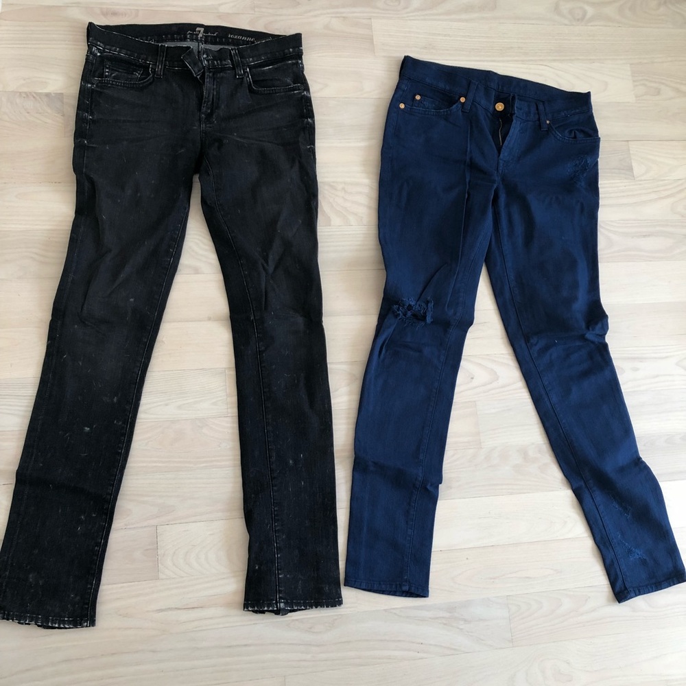 7 for all mankind jeans/ 2 pairs